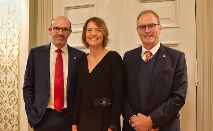 Portraitbild Prof. Dr. Frank Schorkopf, Stefanie Otte, Prof. Dr. Daniel Göske