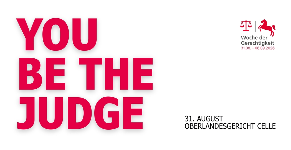 You be the Judge - Ankündigung Woche der Gerechtigkeit